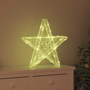 vidaXL 3D Ster met 50 LED Warmwit 55 x 53,5 x 10 cm Acryl