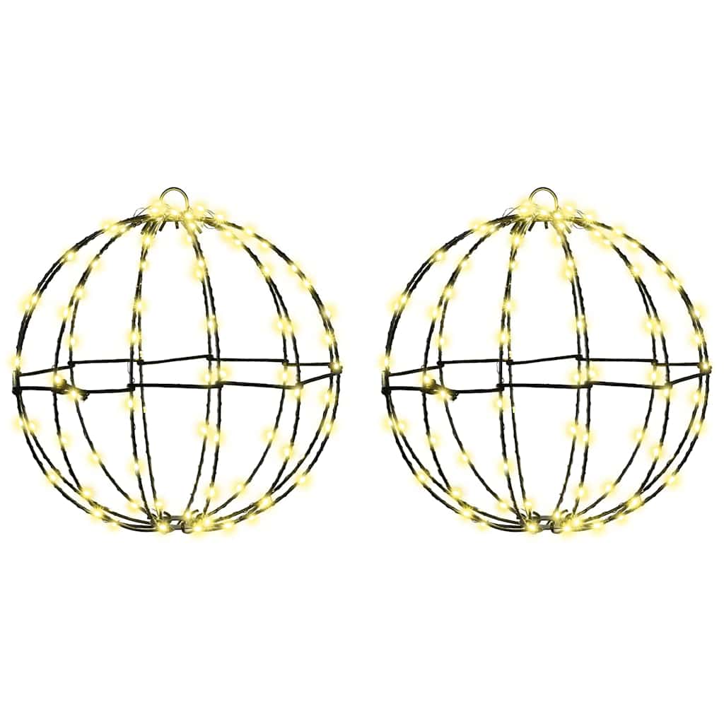 vidaXL Bal met 160 LED Warmwit 50,5 x 50,5 x 52 cm Metaal