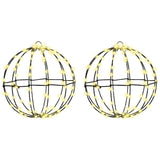 vidaXL Bal met 160 LED Warmwit 50,5 x 50,5 x 52 cm Metaal