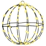 vidaXL Bal met 160 LED Warmwit 50,5 x 50,5 x 52 cm Metaal