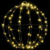 vidaXL Bal met 160 LED Warmwit 50,5 x 50,5 x 52 cm Metaal