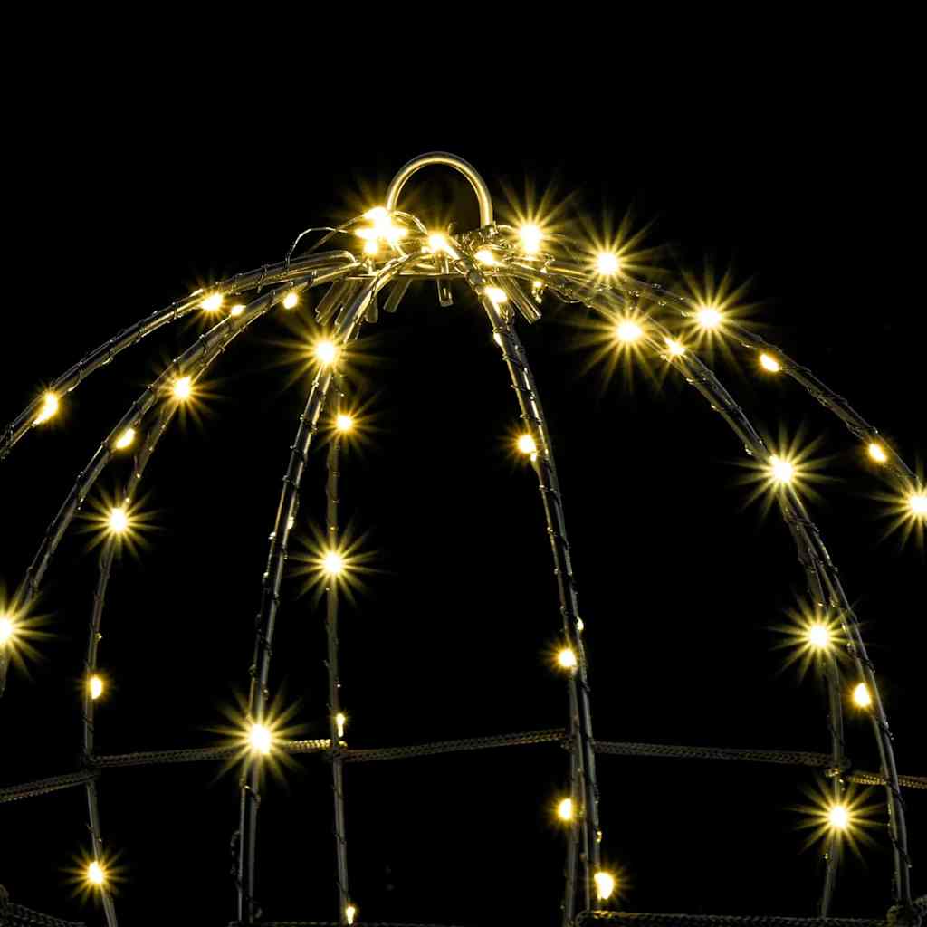 vidaXL Bal met 160 LED Warmwit 50,5 x 50,5 x 52 cm Metaal
