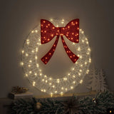 vidaXL Krans met 60 LED Warmwit 76 x 76 x 8,5 cm Acryl