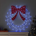 vidaXL Krans met 60 LED Warmwit 76 x 76 x 8,5 cm Acryl