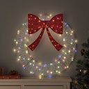 vidaXL Krans met 60 LED Warmwit 76 x 76 x 8,5 cm Acryl