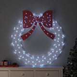 vidaXL Krans met 60 LED Warmwit 76 x 76 x 8,5 cm Acryl
