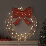 vidaXL Krans met 60 LED Warmwit 76 x 76 x 8 cm PET