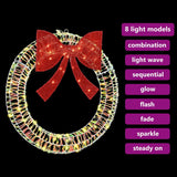 vidaXL Krans met 60 LED Warmwit 76 x 76 x 8 cm PET