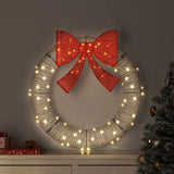 vidaXL Krans met 60 LED Warmwit 76 x 76 x 8 cm PET