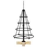 vidaXL Kerst Cone Boom met standaard Zwart 60 cm Staal