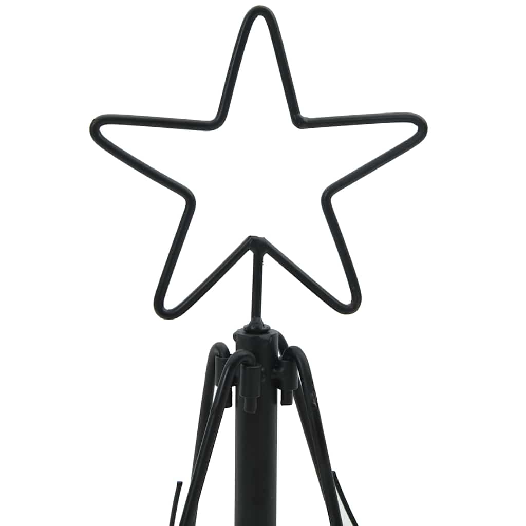 vidaXL Kerst Cone Boom met standaard Zwart 60 cm Staal