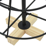 vidaXL Kerst Cone Boom met standaard Zwart 60 cm Staal