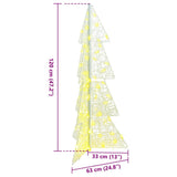 vidaXL Kerstboom met 100 LED Warmwit 120 cm Acryl