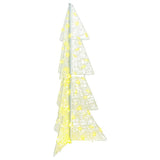 vidaXL Kerstboom met 100 LED Warmwit 120 cm Acryl