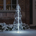vidaXL Kerstboom met 100 LED Warmwit 120 cm Acryl