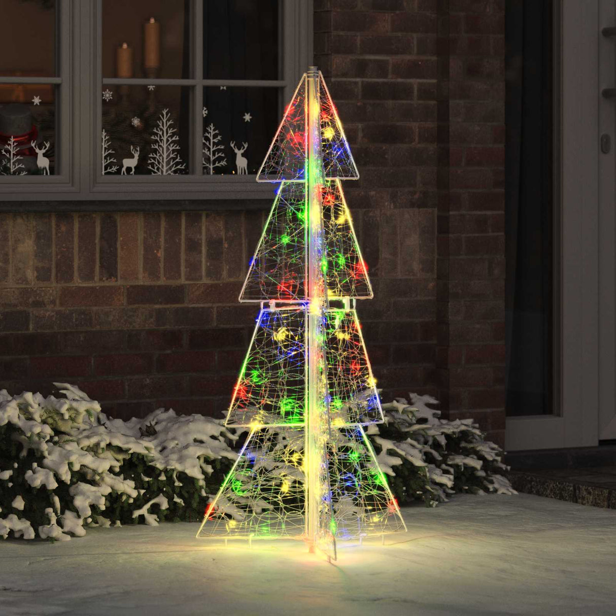 vidaXL Kerstboom met 100 LED Warmwit 120 cm Acryl