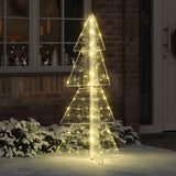 vidaXL Kerstboom met 100 LED Warmwit 120 cm Acryl