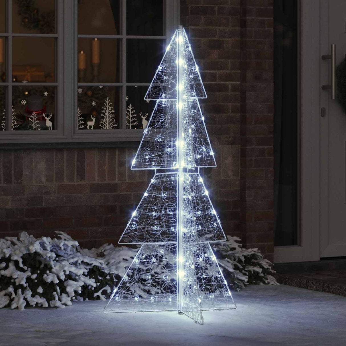 vidaXL Kerstboom met 100 LED Warmwit 120 cm Acryl