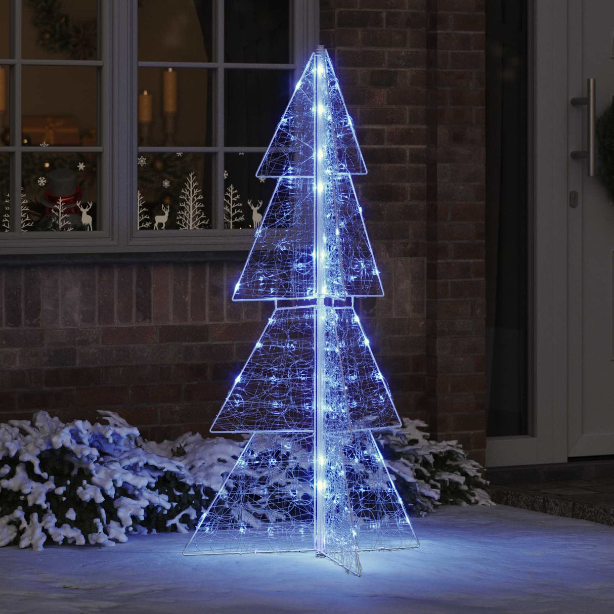 vidaXL Kerstboom met 100 LED Warmwit 120 cm Acryl