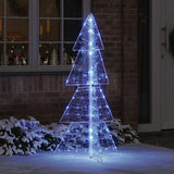 vidaXL Kerstboom met 100 LED Warmwit 120 cm Acryl