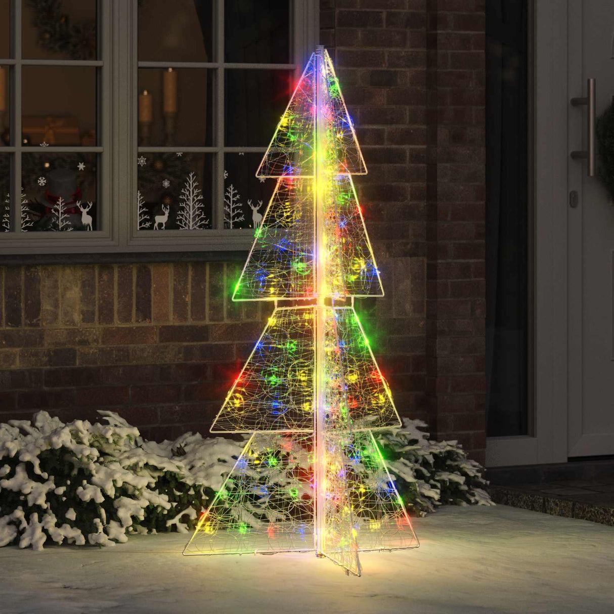 vidaXL Kerstboom met 100 LED Warmwit 120 cm Acryl
