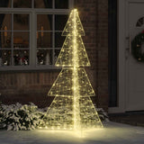 vidaXL Kerstboom met 100 LED Warmwit 120 cm Acryl
