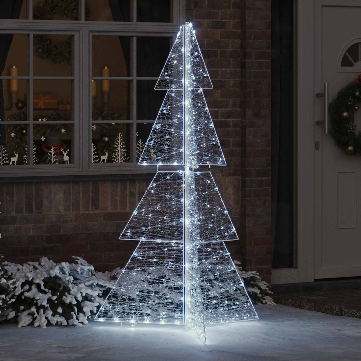 vidaXL Kerstboom met 100 LED Warmwit 120 cm Acryl
