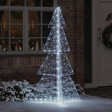 vidaXL Kerstboom met 100 LED Warmwit 120 cm Acryl