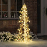 vidaXL Kerstboom met 100 LED Warmwit 120 cm PET