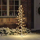 vidaXL Kerstboom met 100 LED Warmwit 120 cm PET