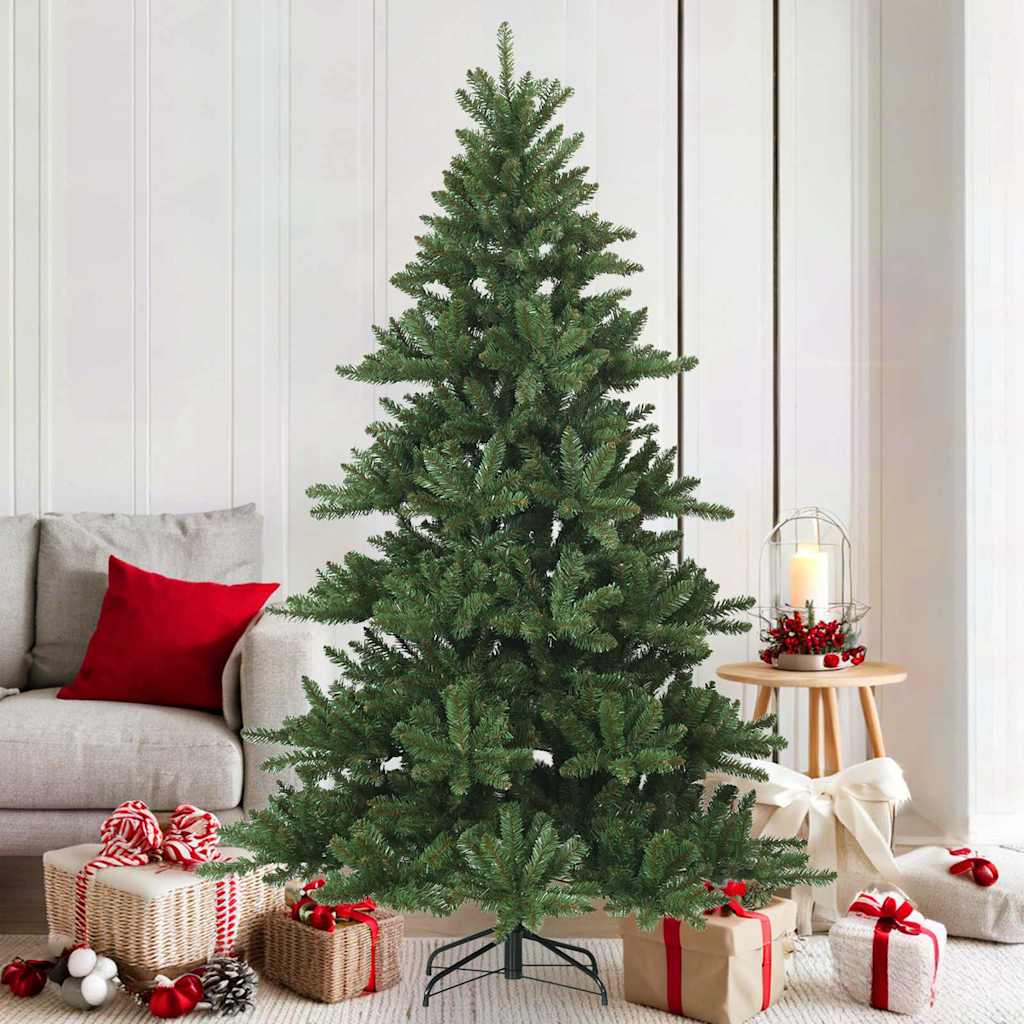 vidaXL Artificial Hinged Christmas Tree Green 150 cm PVC, steel