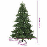 vidaXL Artificial Hinged Christmas Tree Green 150 cm PVC, steel