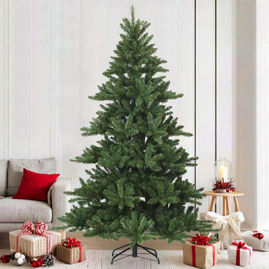 vidaXL Artificial Hinged Christmas Tree Green 150 cm PVC, steel