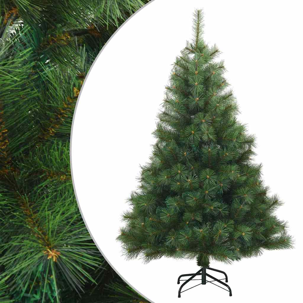 vidaXL Kunstmatige Hinged Kerstboom Groen 120 cm PVC, staal