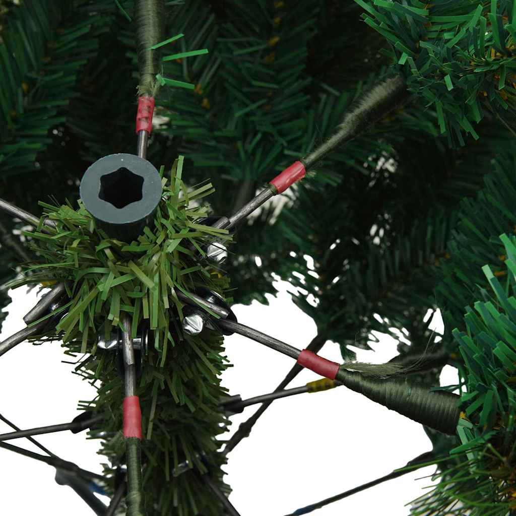 vidaXL Kunstmatige Hinged Kerstboom Groen 120 cm PVC, staal