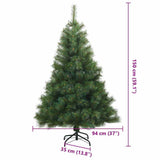 vidaXL Kunstmatige Hinged Kerstboom Groen 120 cm PVC, staal