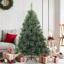 vidaXL Kunstmatige Hinged Kerstboom Groen 120 cm PVC, staal