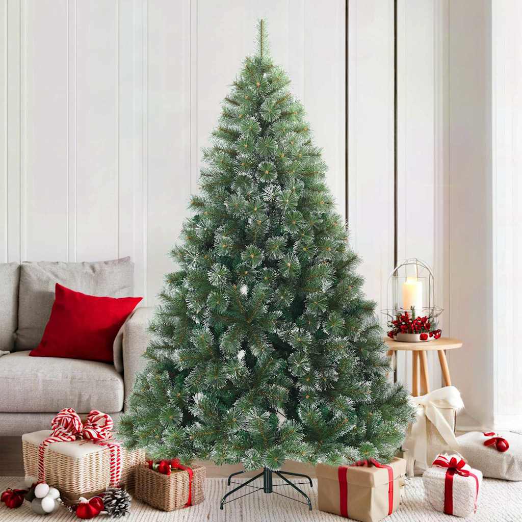 vidaXL Kunstmatige Hinged Kerstboom Groen 120 cm PVC, staal