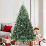 vidaXL Kunstmatige Hinged Kerstboom Groen 120 cm PVC, staal