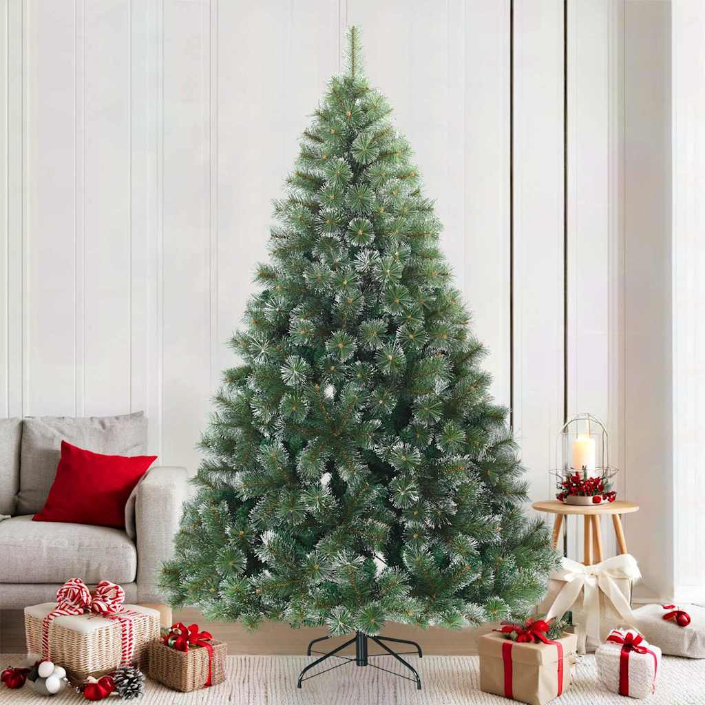 vidaXL Kunstmatige Hinged Kerstboom Groen 120 cm PVC, staal