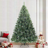 vidaXL Kunstmatige Hinged Kerstboom Groen 120 cm PVC, staal