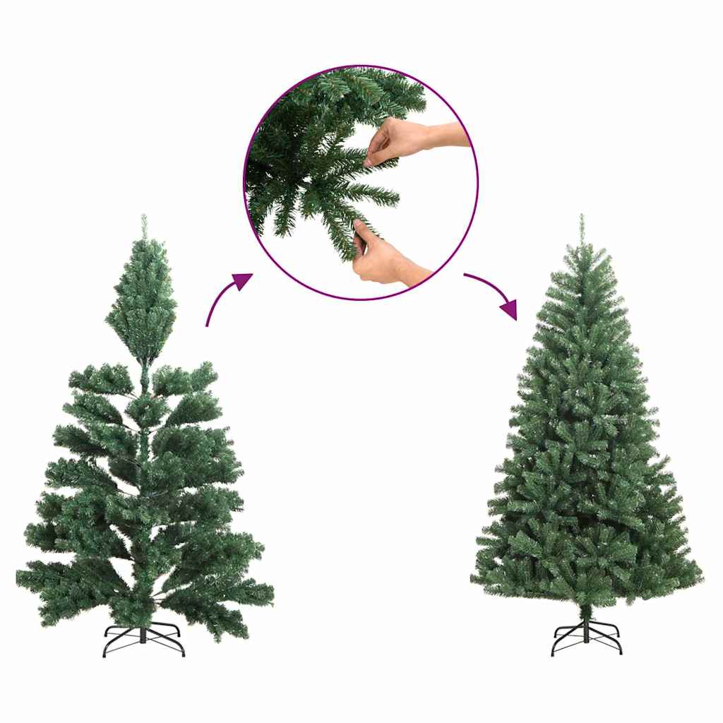 vidaXL Kunstkerstboom met 50 LED met standaard Groen 64 cm PVC