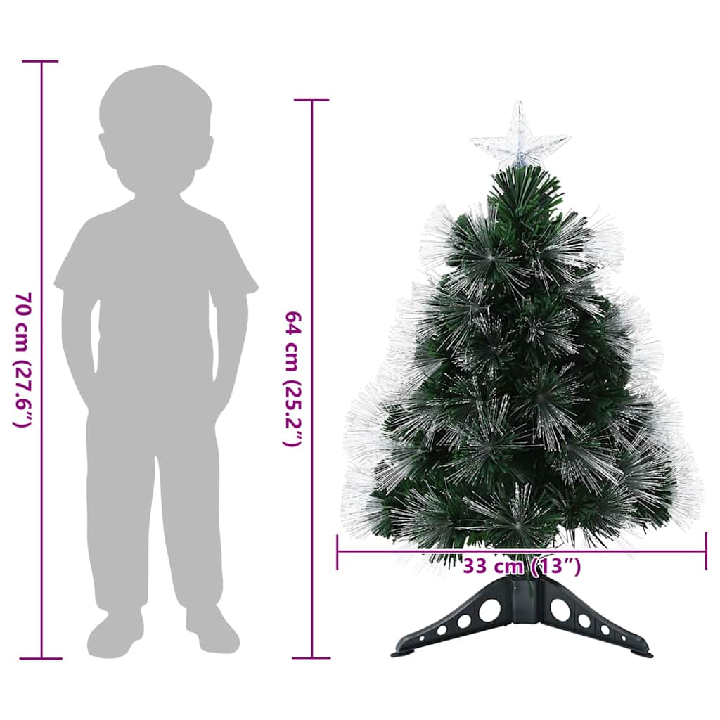 vidaXL Kunstkerstboom met 50 LED met standaard Groen 64 cm PVC
