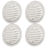 vidaXL Luchtventilatieroosters 4 pcs Zilver 80 mm Roestvrij staal
