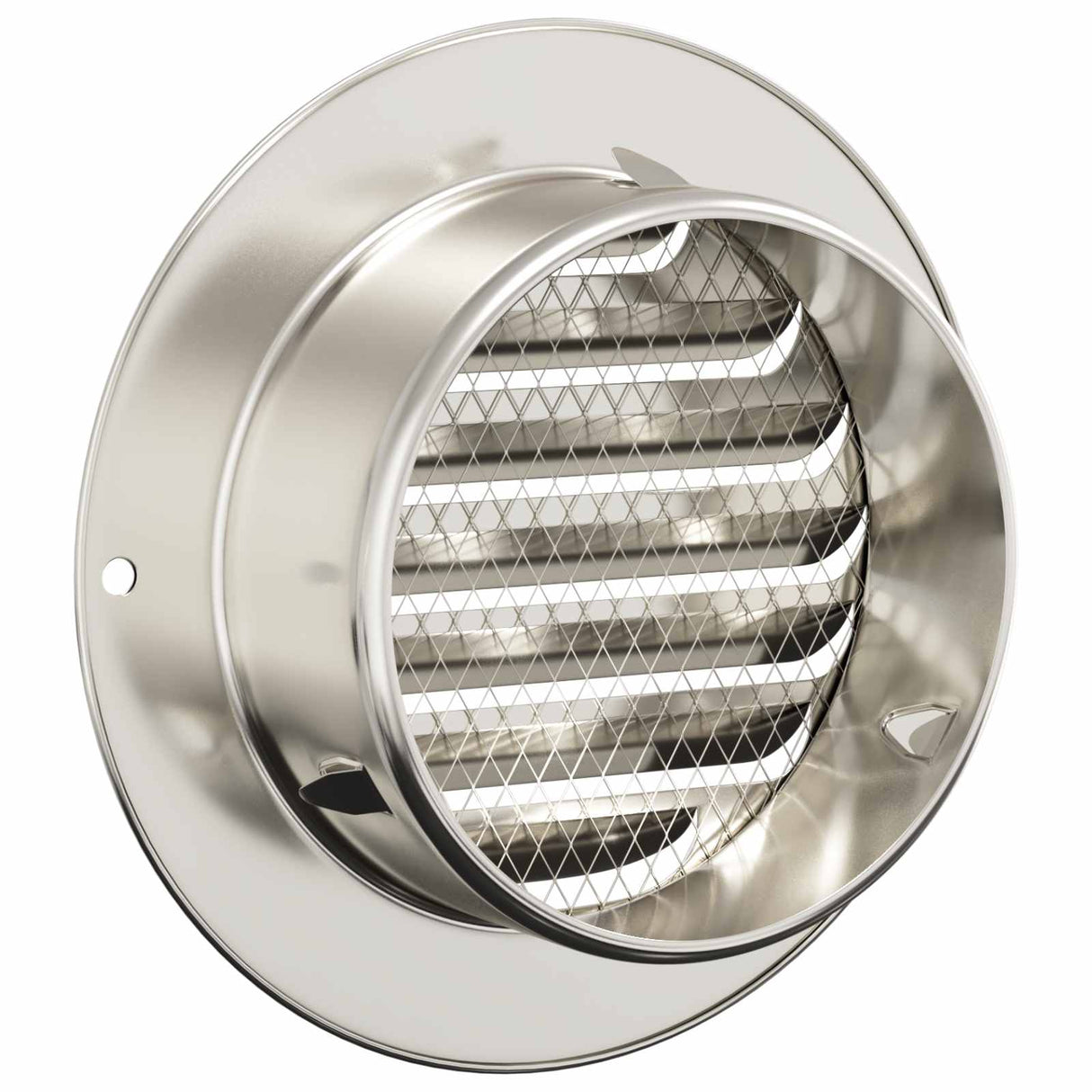 vidaXL Luchtventilatieroosters 4 pcs Zilver 80 mm Roestvrij staal