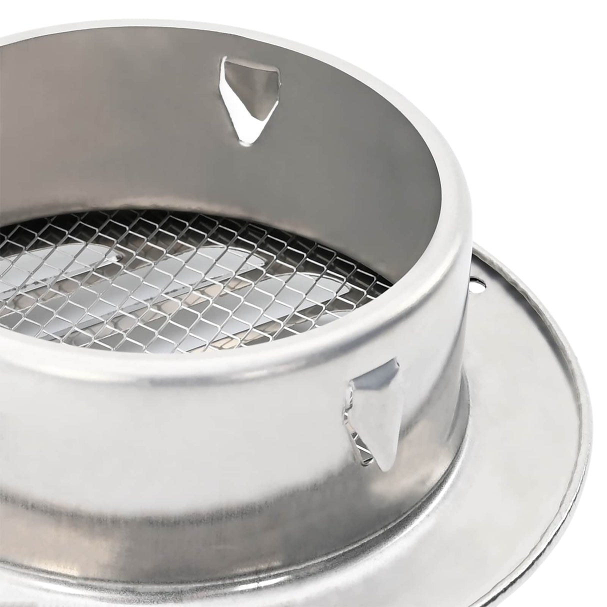 vidaXL Luchtventilatieroosters 4 pcs Zilver 80 mm Roestvrij staal
