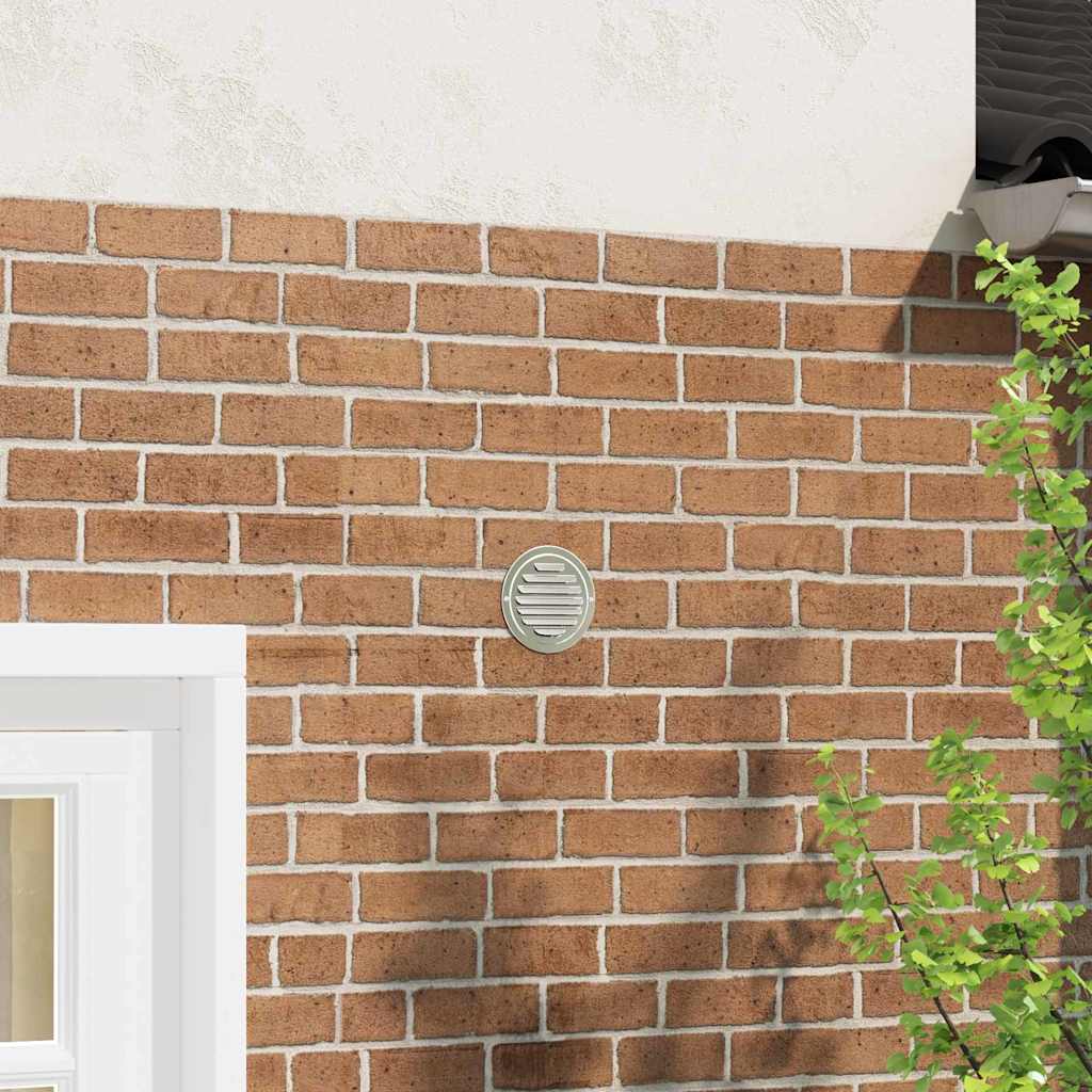 vidaXL Luchtventilatieroosters 4 pcs Zilver 80 mm Roestvrij staal