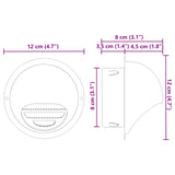 vidaXL Luchtventilatieroosters 2 pcs Zilver 80 mm Roestvrij staal