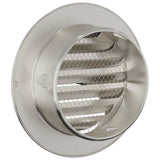 vidaXL Luchtventilatieroosters 2 pcs Zilver 80 mm Roestvrij staal