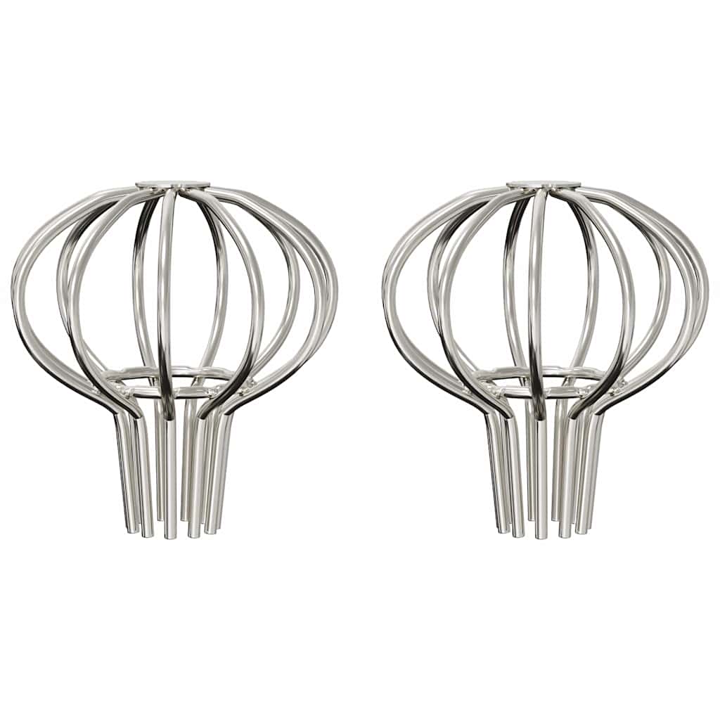 vidaXL Gootblad beschermer 2 pcs Zilver 50 mm Roestvrij staal